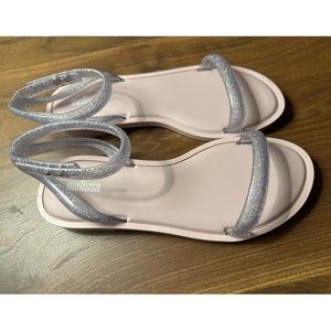 Melissa | Wave Sandals in Gray Glitter